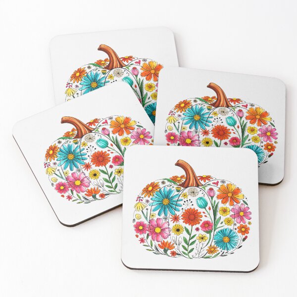Item preview, Floral Pumpkin - Colorful Thanksgiving designed and sold by Frame & Fold.