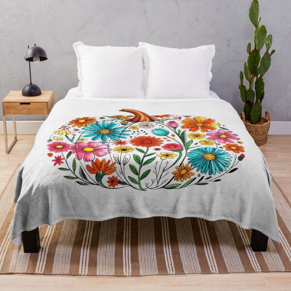 Item preview, Floral Pumpkin - Colorful Thanksgiving designed and sold by Frame & Fold.