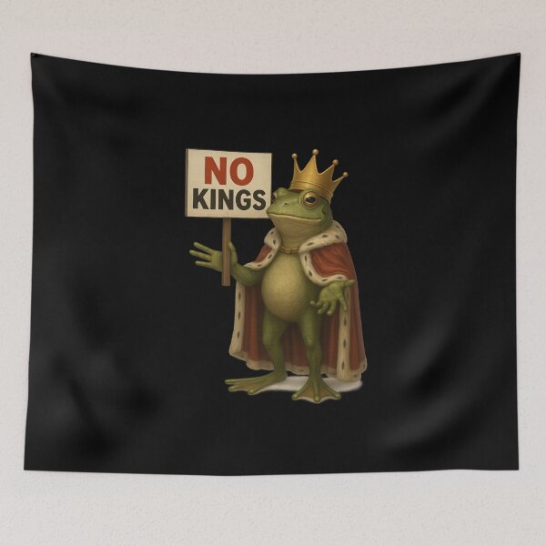 Item preview, No Kings Realistic Frog designed and sold by getpressedshirt.