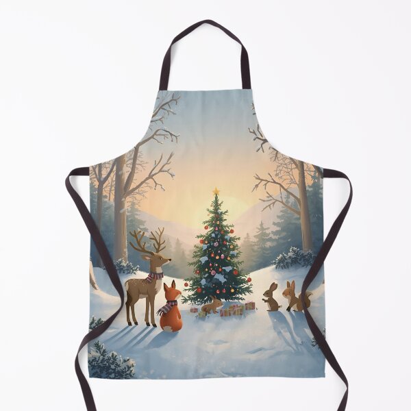 Item preview, Woodland Animals Welcoming Christmas Morning in the Snow designed and sold by WildlifeWhimsy.