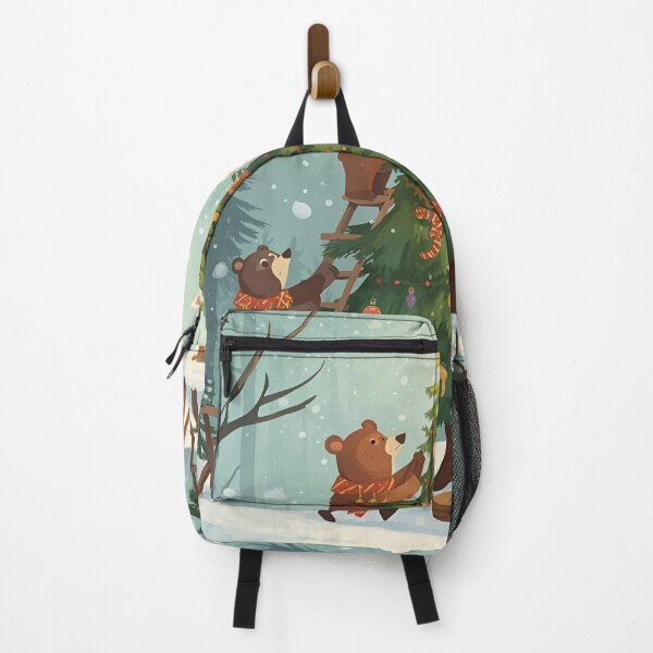 Item preview, Woodland Animals Decorating a Christmas Tree Together designed and sold by WildlifeWhimsy.