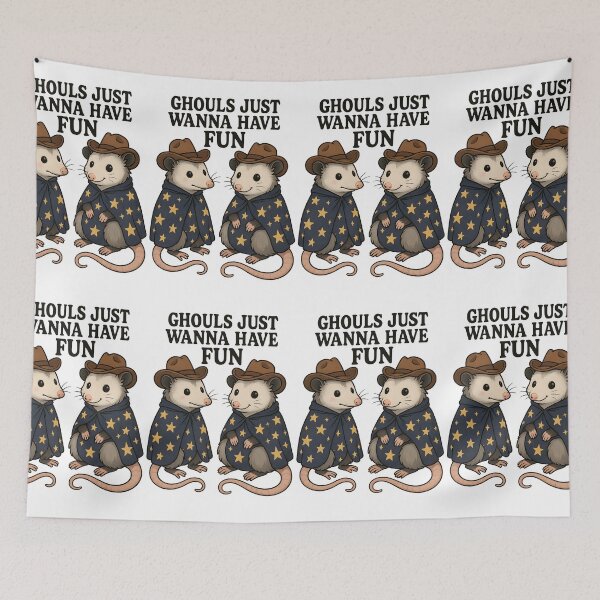 Item preview, Ghouls Just Wanna Have Fun Shirt | Cute Opossum Family Cowboy Tee | Funny Halloween Party Gift designed and sold by ClinicalHubs.