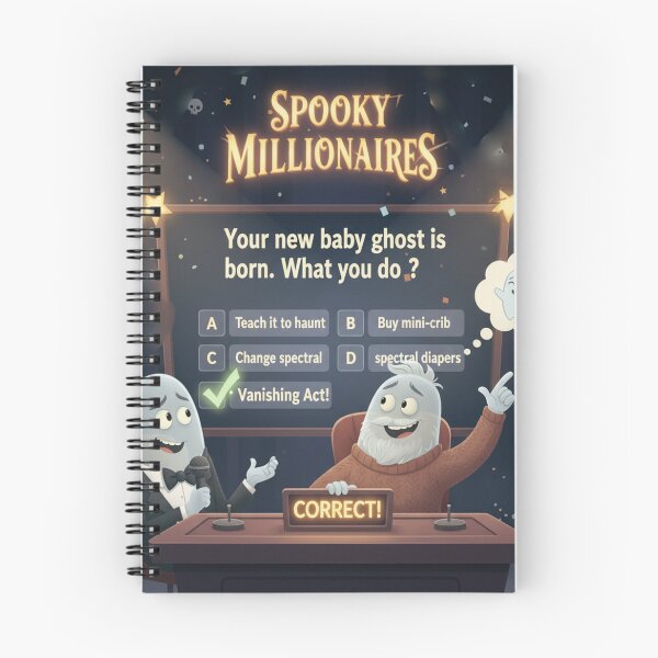Item preview, Spooky Millionaires – Funny Ghost Game Show Halloween Design designed and sold by TeezOfMadness.
