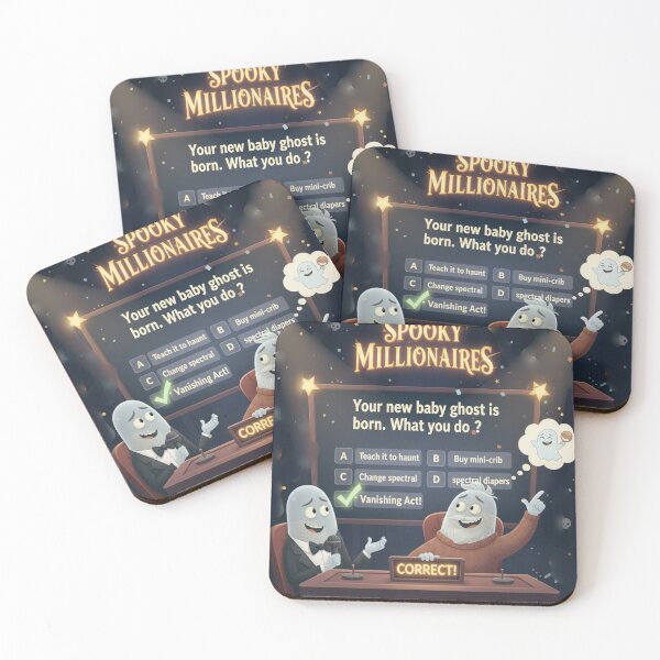 Item preview, Spooky Millionaires – Funny Ghost Game Show Halloween Design designed and sold by TeezOfMadness.