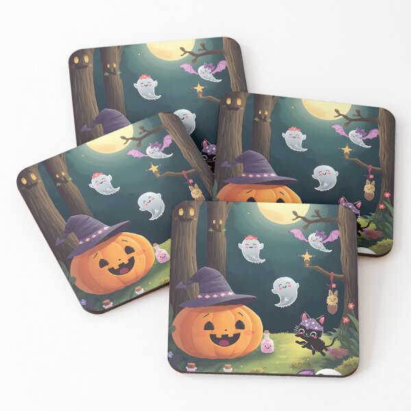 Item preview, Moonlit Enchanted Grove Sticker Pack - Smiling Pumpkin, Kawaii Skele-Bat, and Magic Potion Decals designed and sold by MoonlitDoodles1.