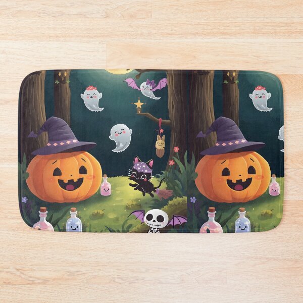 Item preview, Moonlit Enchanted Grove Sticker Pack - Smiling Pumpkin, Kawaii Skele-Bat, and Magic Potion Decals designed and sold by MoonlitDoodles1.