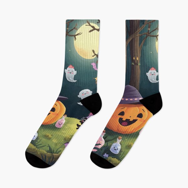 Item preview, Moonlit Enchanted Grove Sticker Pack - Smiling Pumpkin, Kawaii Skele-Bat, and Magic Potion Decals designed and sold by MoonlitDoodles1.