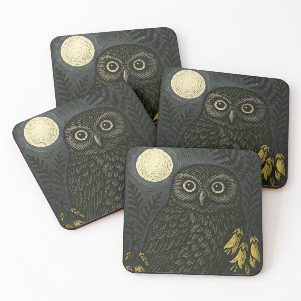 Item preview, Ruru (Morepork) Moon Night designed and sold by MvuuStudio.