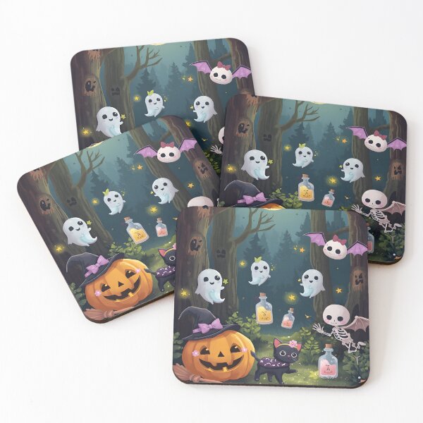 Item preview, Twilight Enchanted Forest Sticker Pack - Cute Witch Pumpkin, Kawaii Skele-Bat, and Magic Potion Decals designed and sold by MoonlitDoodles1.