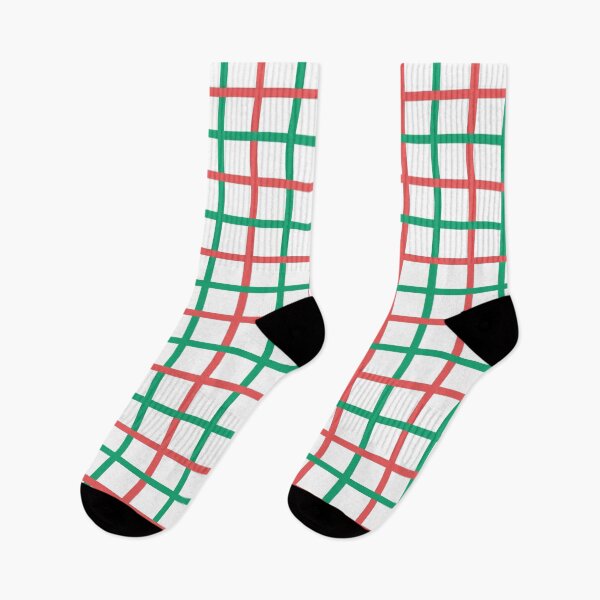 Item preview, Christmas Grid Stripes Pattern designed and sold by BeJolley.