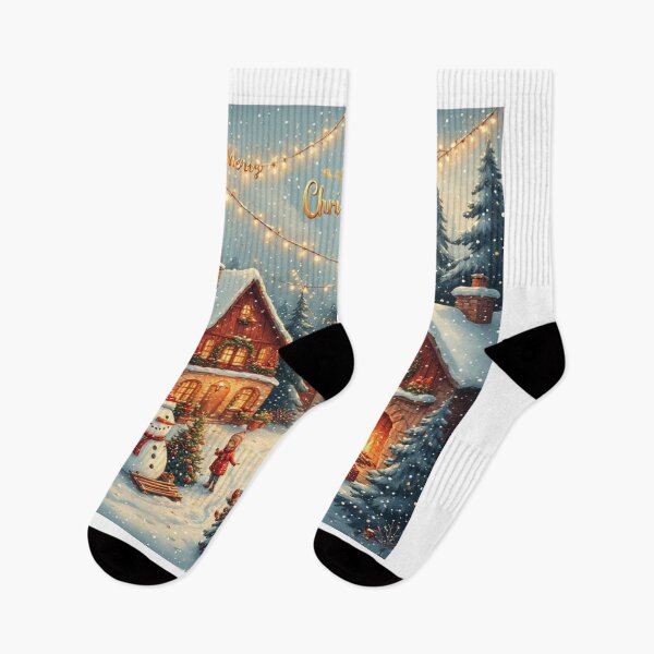 Item preview, "Merry Christmas Village – Cozy Winter Magic with Pets & Children" designed and sold by NaomiRut.