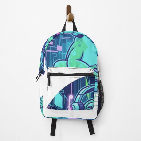 Item preview, Neon Cyberpunk Gamer Frog: Humorous Cartoon Gaming Amphibian designed and sold by zdzdesigner.