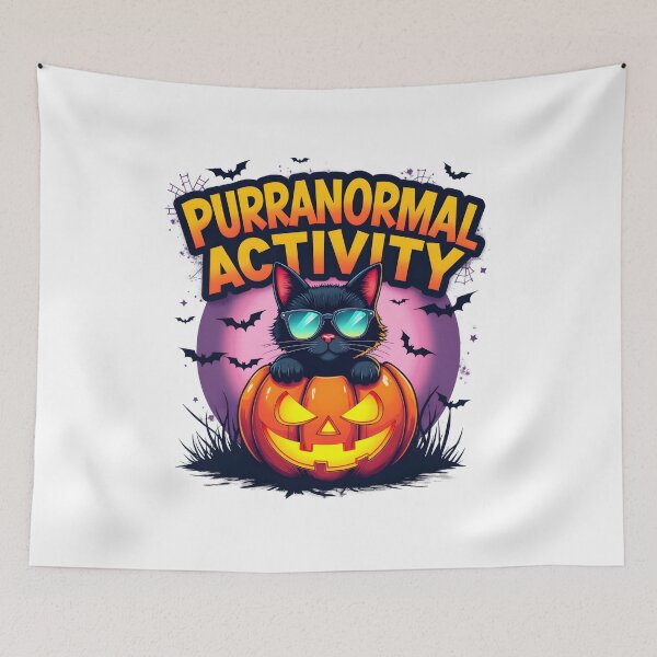 Item preview, Purranormal Activity – Vintage Black Cat Halloween T-Shirt designed and sold by relso.