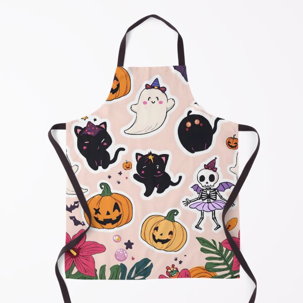 Item preview, Pastel Tropical Spooky Cute Sticker Pack - Kawaii Cats, Dancing Skeleton, and Floral Decals designed and sold by MoonlitDoodles1.