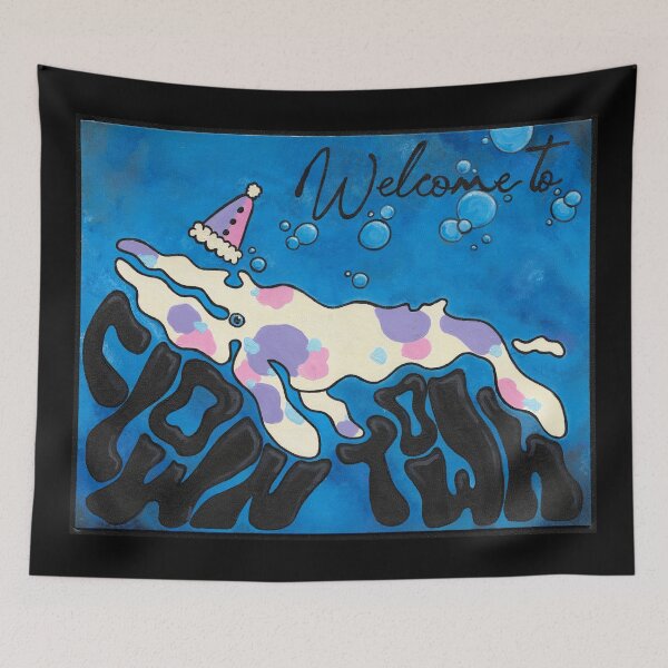 Item preview, Welcome to Clown Town - acrylic painting designed and sold by FoulfaeriePrint.