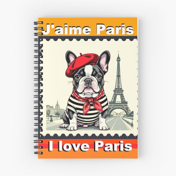 Item preview, I Love Paris Chic French Bulldog in Paris Stamp  (Frenchie Lover Gift, Frenchie Mom & Dad Tee/Mug) designed and sold by StickersNQuotes.