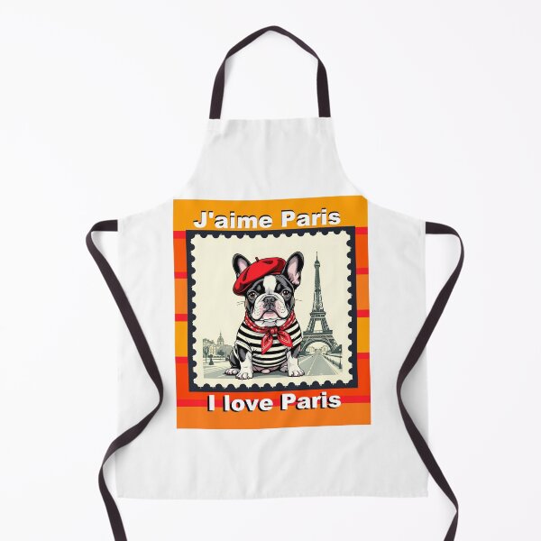 Item preview, I Love Paris Chic French Bulldog in Paris Stamp (Frenchie Lover Gift, Frenchie Mom & Dad Tee/Mug) designed and sold by StickersNQuotes.