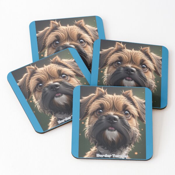 Item preview, Close-Up of Cute Border Terrier Dog With Adorable Expression and Fluffy Fur designed and sold by KJ-Books.