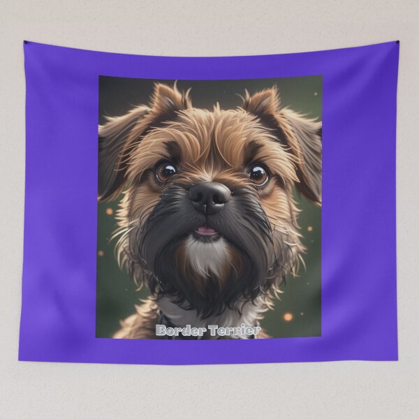 Item preview, Close-Up of Cute Border Terrier Dog With Adorable Expression and Fluffy Fur designed and sold by KJ-Books.