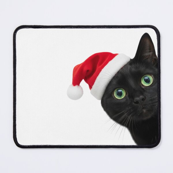 Item preview, Sneaky Black Cat with Xmas Santa Hat designed and sold by LittleArij.