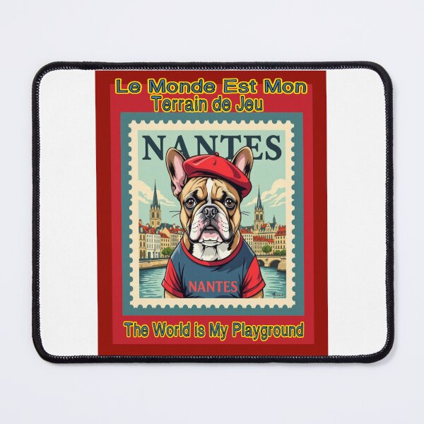 Item preview, Adventurous French Bulldog ‘The World Is My Playground’ Stamp – Frenchie Lover Gift & Travel Dog Tee/Mug designed and sold by StickersNQuotes.