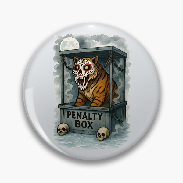 Item preview, Sugar Tiger Skull - Hockey Halloween designed and sold by aylastyle.