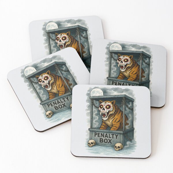 Item preview, Sugar Tiger Skull - Hockey Halloween designed and sold by aylastyle.