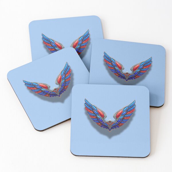Item preview, Crimson and Blue Metallic Wing Emblem designed and sold by bAIryBarn.