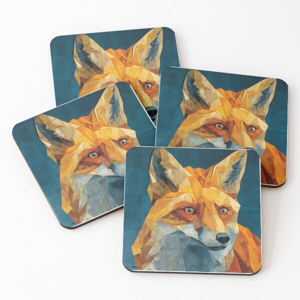 Item preview, Geometric pieced fox designed and sold by MendaciousMina.