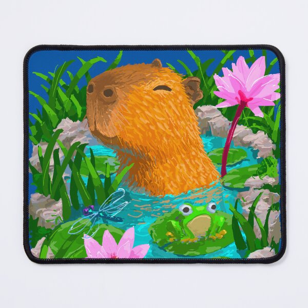 Item preview, Capybara chilling in the pond designed and sold by Omar-Ero.