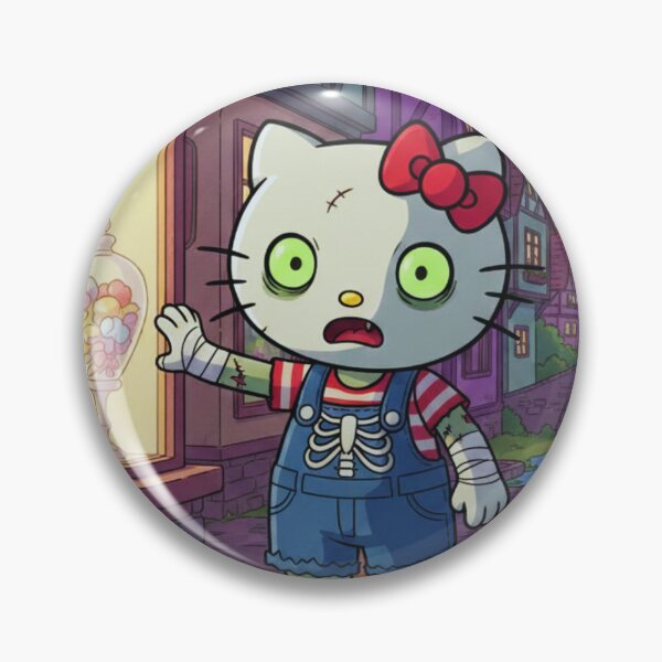 Item preview, Cute HelloKitty Zombie Kawaii Spooky Season Art Design designed and sold by SuperPlopsArt.