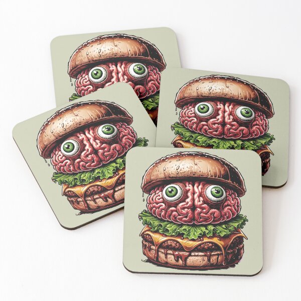 Item preview, Zombie Burger - Zombie Brain Burger With Eyes designed and sold by NightTimeJ.
