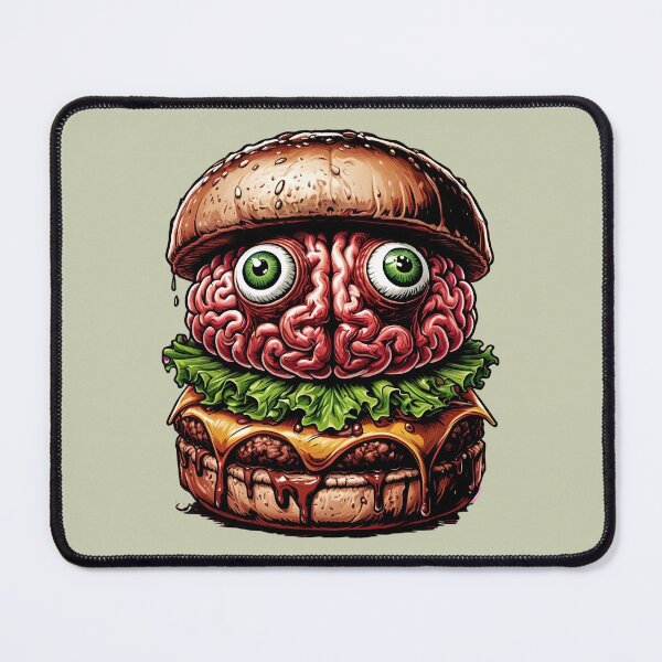 Item preview, Zombie Burger - Zombie Brain Burger With Eyes designed and sold by NightTimeJ.