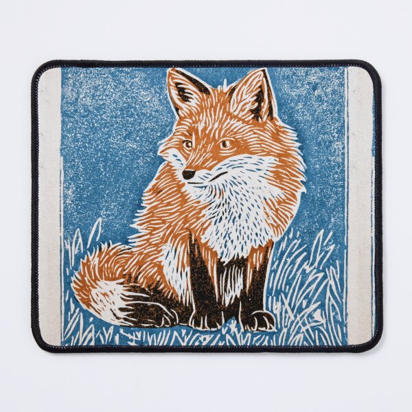 Item preview, Lino cut fox designed and sold by MendaciousMina.