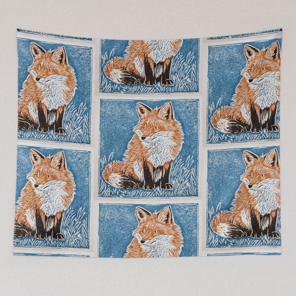 Item preview, Lino cut fox designed and sold by MendaciousMina.
