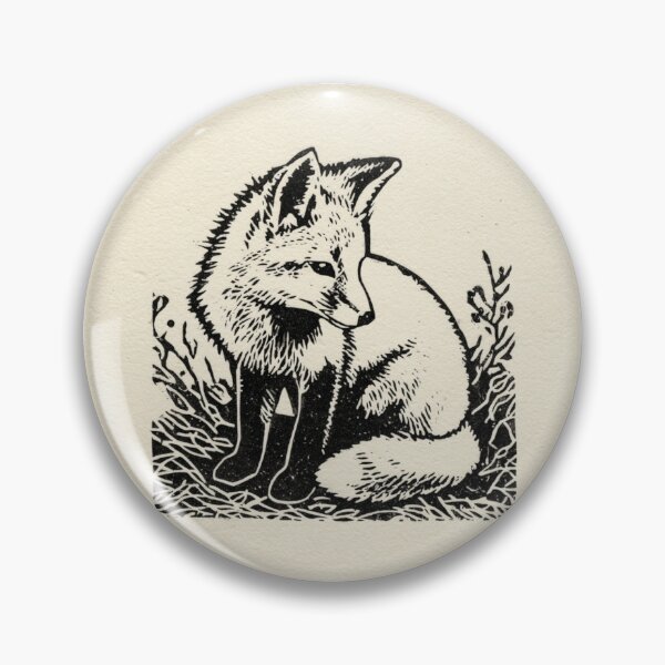 Item preview, Lino cut baby fox designed and sold by MendaciousMina.