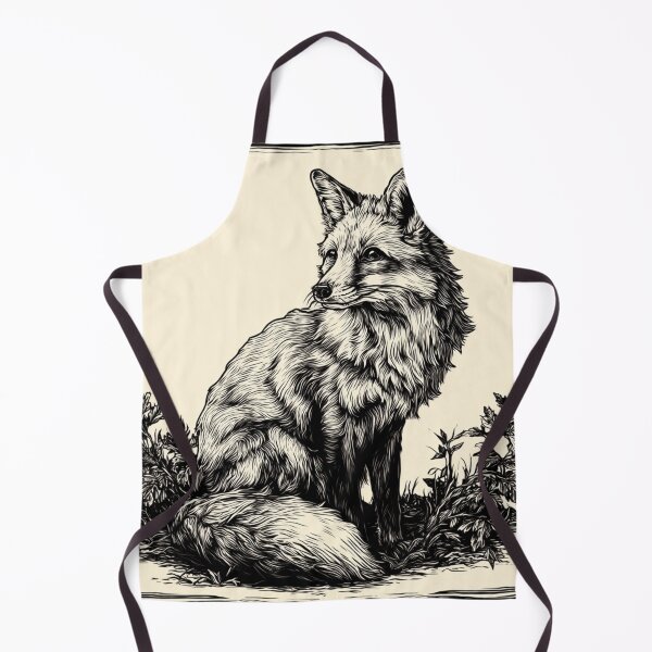 Item preview, Lino cut fox designed and sold by MendaciousMina.