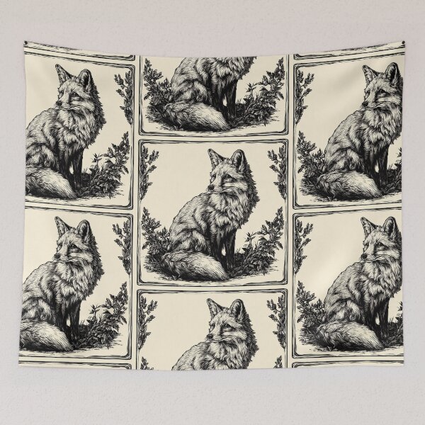 Item preview, Lino cut fox designed and sold by MendaciousMina.