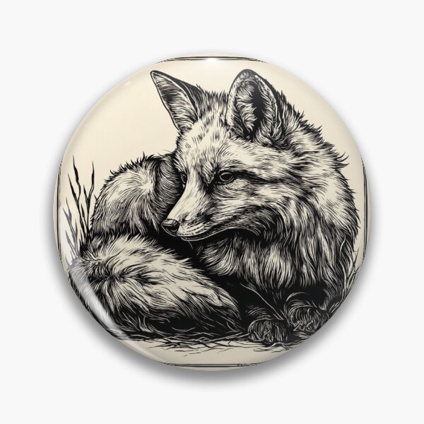 Item preview, Lino cut fox designed and sold by MendaciousMina.