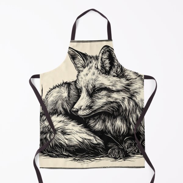 Item preview, Lino cut fox designed and sold by MendaciousMina.