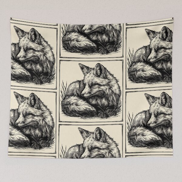 Item preview, Lino cut fox designed and sold by MendaciousMina.