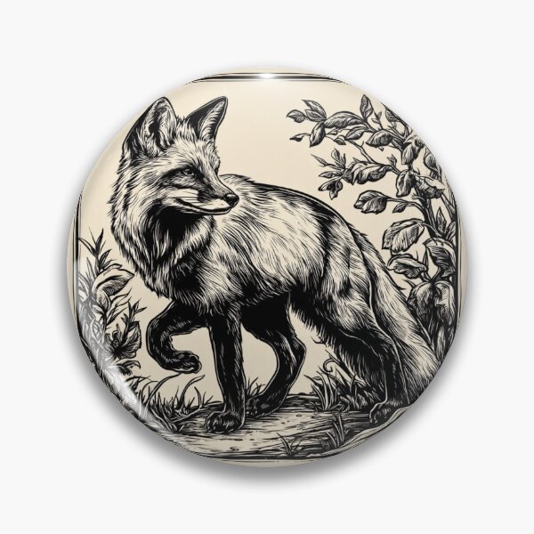 Item preview, Lino cut fox designed and sold by MendaciousMina.