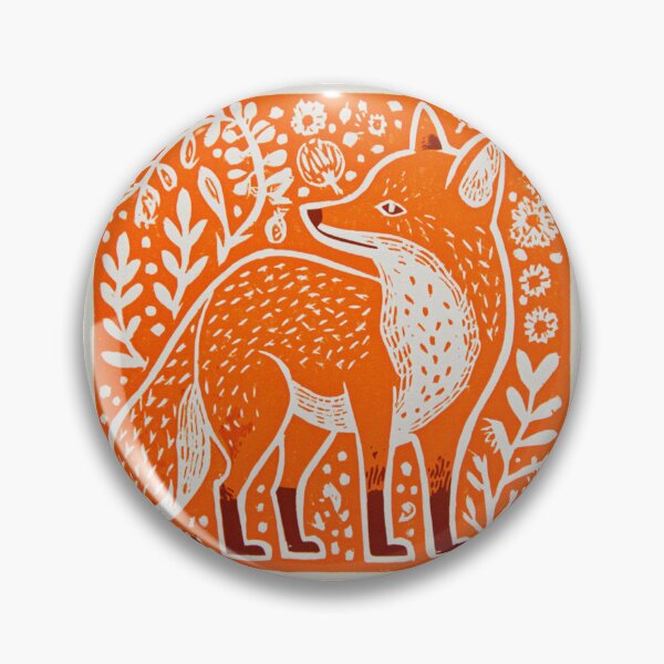 Item preview, Lino cut orange fox designed and sold by MendaciousMina.