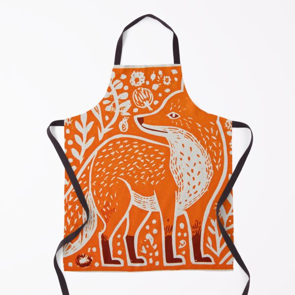 Item preview, Lino cut orange fox designed and sold by MendaciousMina.
