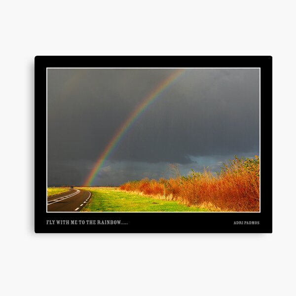 Fly with me to the rainbow..... Canvas Print