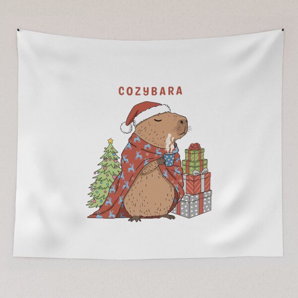Item preview, Christmas Capybara designed and sold by Krasnovaovaova.
