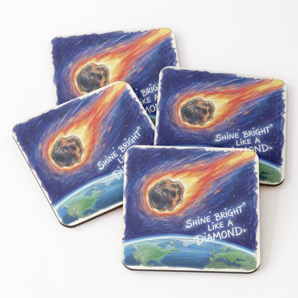 Item preview, Shine Bright Like a Diamond Celestial Meteor Art Print designed and sold by SuperPlopsArt.