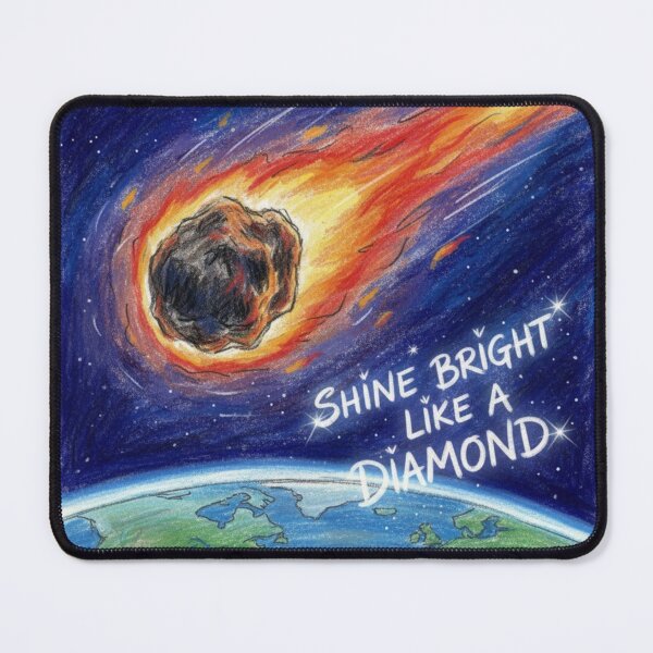Item preview, Shine Bright Like a Diamond Celestial Meteor Art Print designed and sold by SuperPlopsArt.