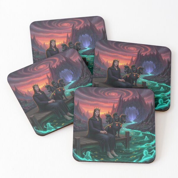Item preview, Hades and Cerberus Greek Mythology Dark Fantasy Art designed and sold by SuperPlopsArt.