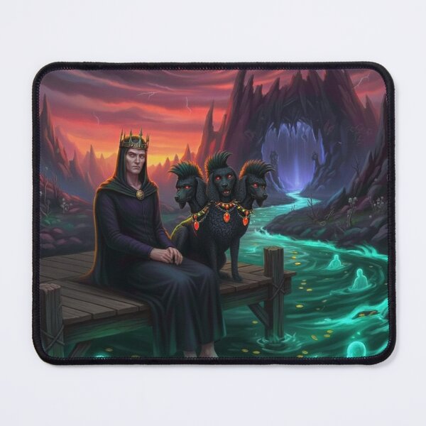 Item preview, Hades and Cerberus Greek Mythology Dark Fantasy Art designed and sold by SuperPlopsArt.
